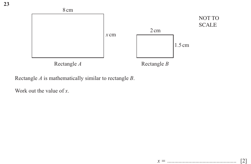 IGCSE Mathematics 0580 May/June 2025 Paper 13 Question 23 – Geometry, Geometrical terms and vocabulary, 2 marks