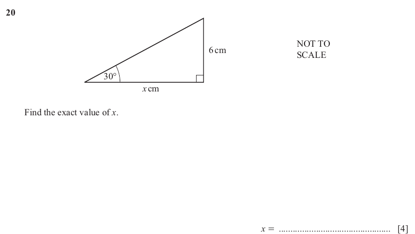 IGCSE Mathematics 0580 May/June 2025 Paper 21 Question 20 – Numbers, The four rules, 4 marks