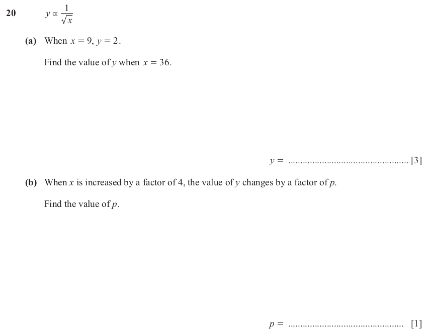 IGCSE Mathematics 0580 May/June 2025 Paper 22 Question 20 – Numbers, The four rules, 4 marks
