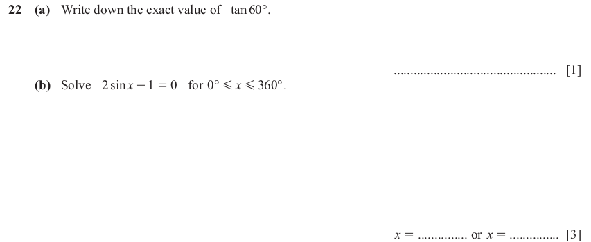 IGCSE Mathematics 0580 May/June 2025 Paper 22 Question 22 – Numbers, The four rules, 4 marks
