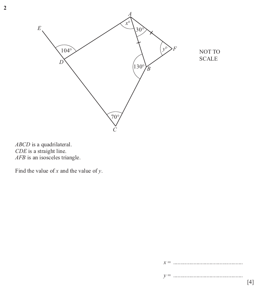 IGCSE 0580 Jun 2025 Paper 23 Question 2 — Geometrical terms and vocabulary (Extended, 4 marks)