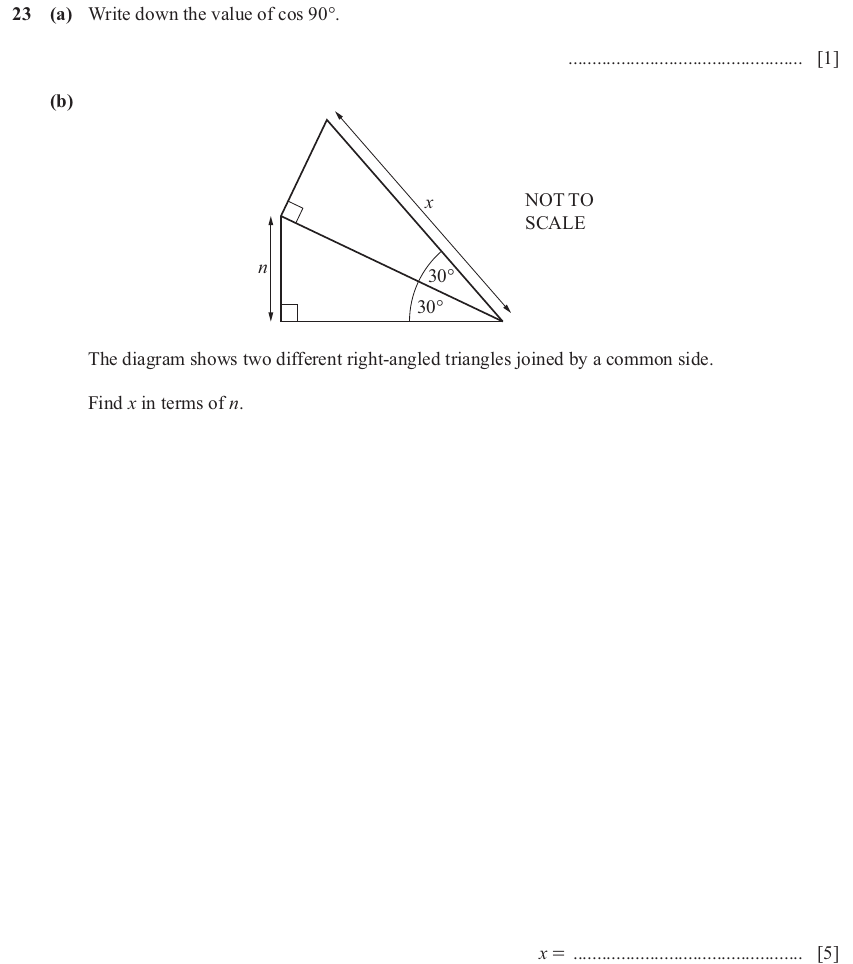 IGCSE 0580 Jun 2025 Paper 23 Question 23 — The four rules (Extended, 6 marks)