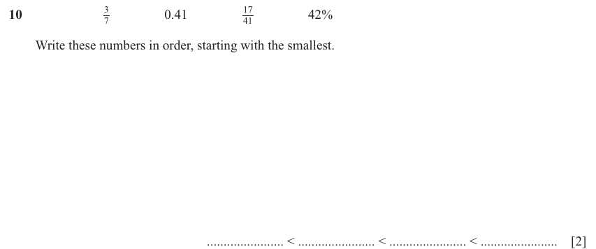 IGCSE 0580 Jun 2025 Paper 31 Question 10 — Order quantities (Core, 2 marks)