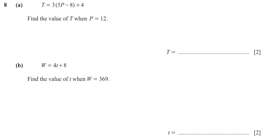 IGCSE Mathematics 0580 May/June 2025 Paper 31 Question 8 – Numbers, The four rules, 4 marks