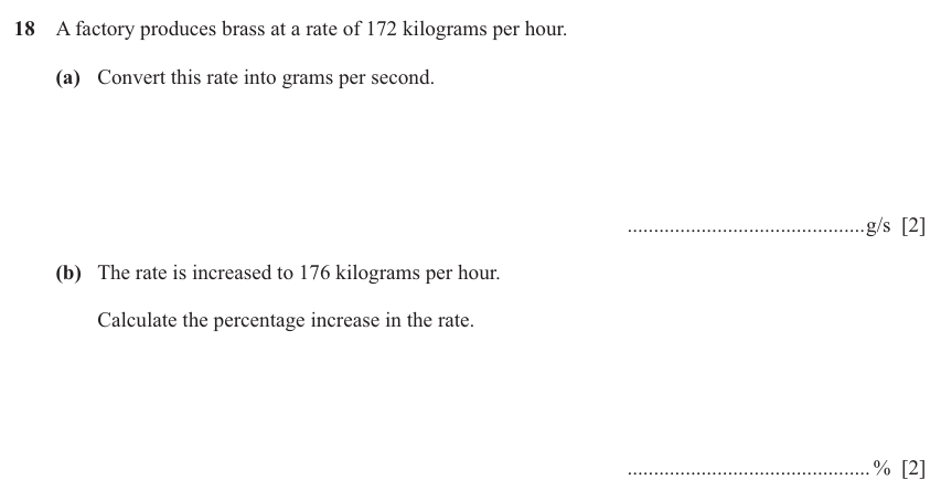 IGCSE Mathematics 0580 May/June 2025 Paper 32 Question 18 – Numbers, The four rules, 4 marks