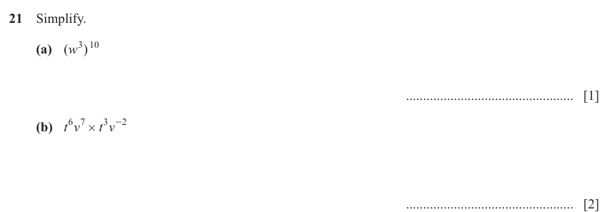 IGCSE Mathematics 0580 May/June 2025 Paper 32 Question 21 – Algebra, Basic algebra, 3 marks