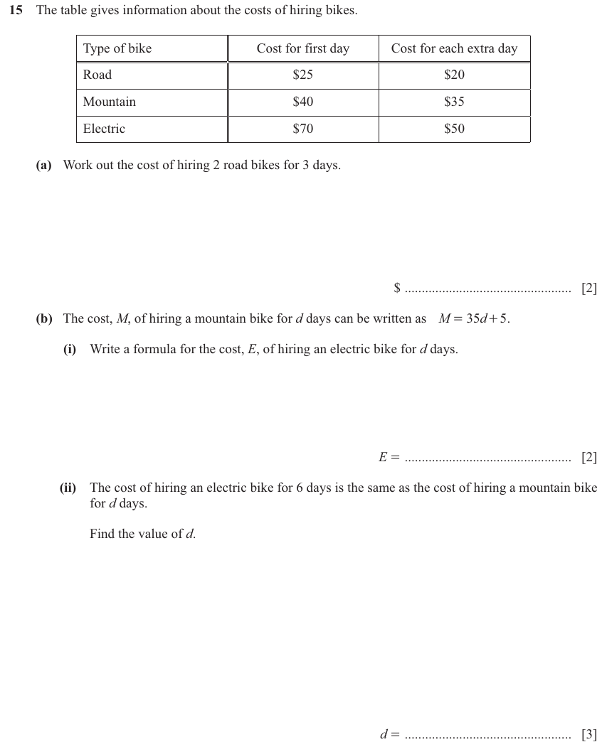 IGCSE 0580 Jun 2025 Paper 33 Question 15 — The four rules (Core, 7 marks)
