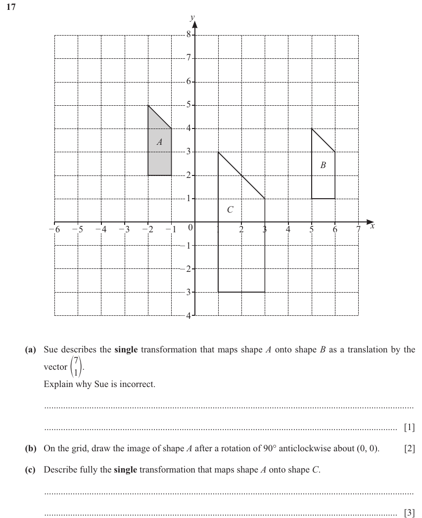 IGCSE 0580 Jun 2025 Paper 33 Question 17 — Vectors (basic) (Core, 6 marks)