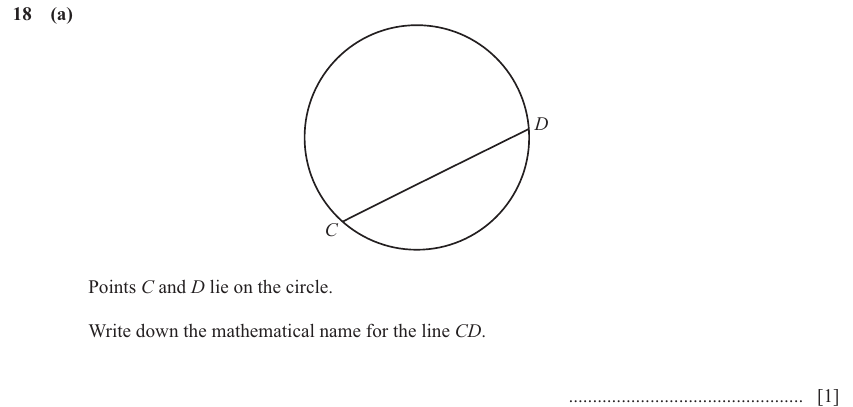 IGCSE Mathematics 0580 May/June 2025 Paper 33 Question 18 – Geometry, Angles using geometrical properties, 2 marks