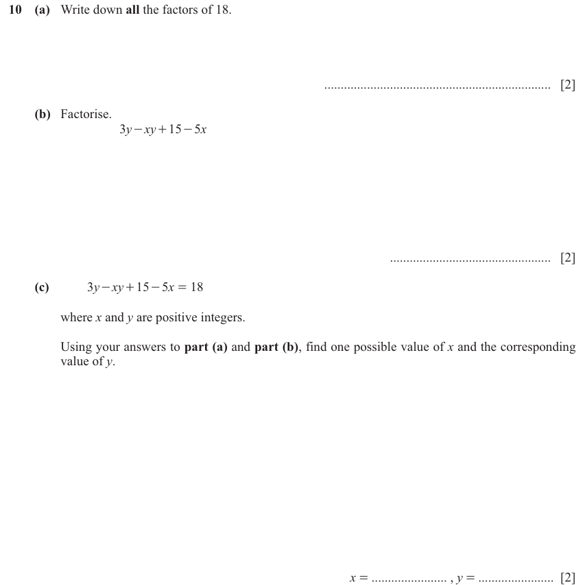 IGCSE 0580 Jun 2025 Paper 41 Question 10 — The four rules (Extended, 6 marks)