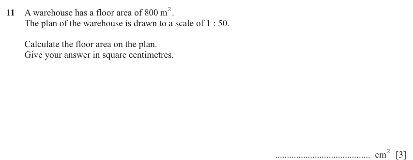 IGCSE 0580 Jun 2025 Paper 41 Question 11 — Scale drawings (Extended, 3 marks)