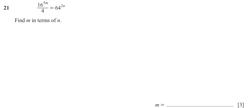 IGCSE Mathematics 0580 May/June 2025 Paper 41 Question 21 – Numbers, The four rules, 3 marks