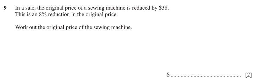 IGCSE Mathematics 0580 May/June 2025 Paper 41 Question 9 – Numbers, The four rules, 2 marks