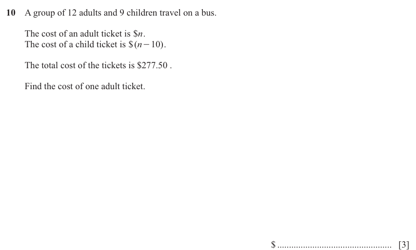 IGCSE Mathematics 0580 May/June 2025 Paper 42 Question 10 – Numbers, The four rules, 3 marks