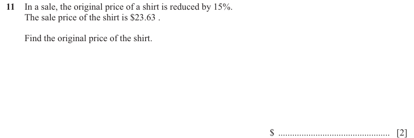 IGCSE Mathematics 0580 May/June 2025 Paper 42 Question 11 – Numbers, The four rules, 2 marks