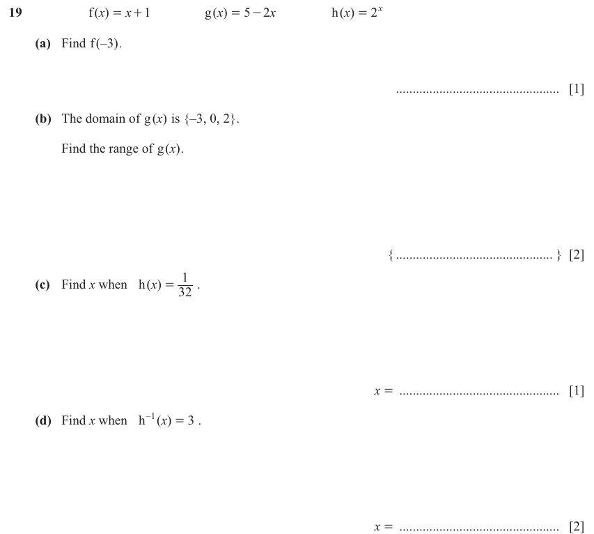 IGCSE 0580 Jun 2025 Paper 42 Question 19 — Graphs of functions (Extended, 6 marks)