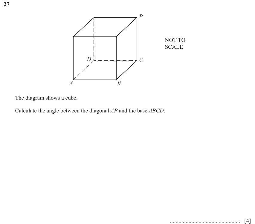 IGCSE Mathematics 0580 May/June 2025 Paper 42 Question 27 – Geometry, Geometrical terms and vocabulary, 4 marks