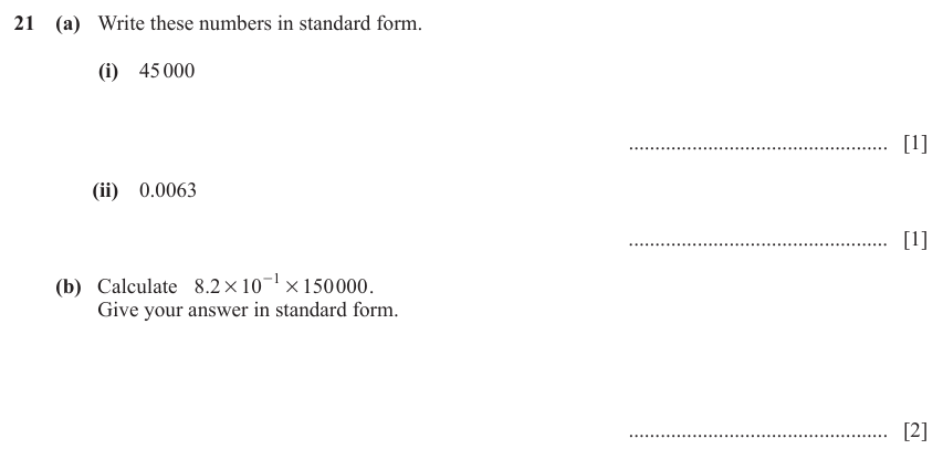IGCSE Mathematics 0580 Oct/Nov 2023 Paper 11 Question 21 – Numbers, Indices, 4 marks
