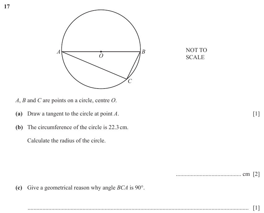 IGCSE Mathematics 0580 Oct/Nov 2023 Paper 12 Question 17 – Geometry, Angles using geometrical properties, 4 marks
