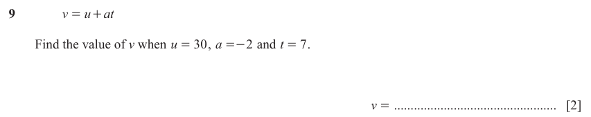 IGCSE Mathematics 0580 Oct/Nov 2023 Paper 12 Question 9 – Numbers, The four rules, 2 marks