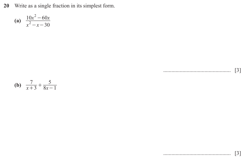 IGCSE Mathematics 0580 Oct/Nov 2023 Paper 21 Question 20 – Numbers, Fractions, decimals and percentages, 6 marks