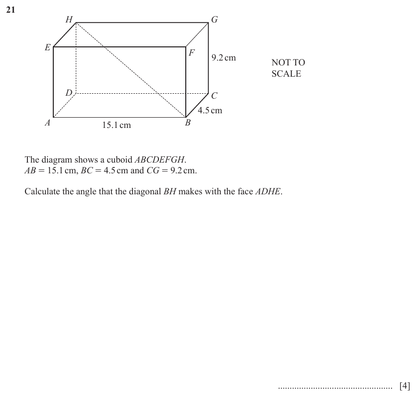 IGCSE Mathematics 0580 Oct/Nov 2023 Paper 21 Question 21 – Vectors, Vectors (basic), 4 marks