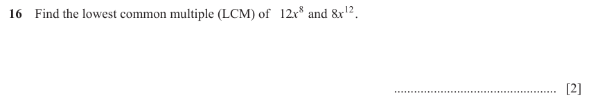 IGCSE Mathematics 0580 Oct/Nov 2023 Paper 22 Question 16 – Numbers, The four rules, 2 marks