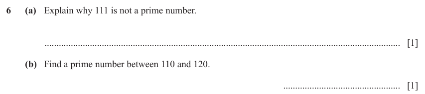 IGCSE Mathematics 0580 Oct/Nov 2023 Paper 22 Question 6 – Numbers, The four rules, 2 marks