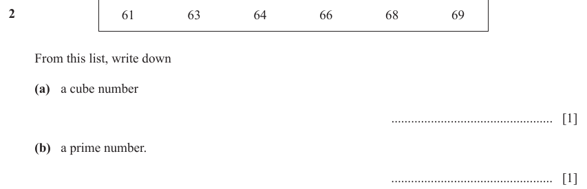 IGCSE Mathematics 0580 Oct/Nov 2023 Paper 23 Question 2 – Numbers, The four rules, 2 marks