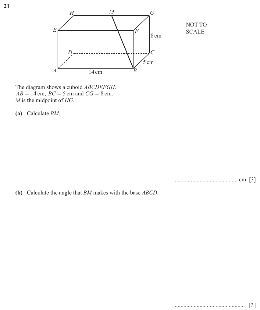 IGCSE Mathematics 0580 Oct/Nov 2023 Paper 23 Question 21 – Vectors, Vectors (basic), 6 marks
