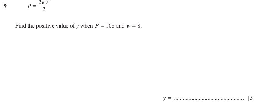 IGCSE Mathematics 0580 Oct/Nov 2023 Paper 23 Question 9 – Numbers, The four rules, 3 marks
