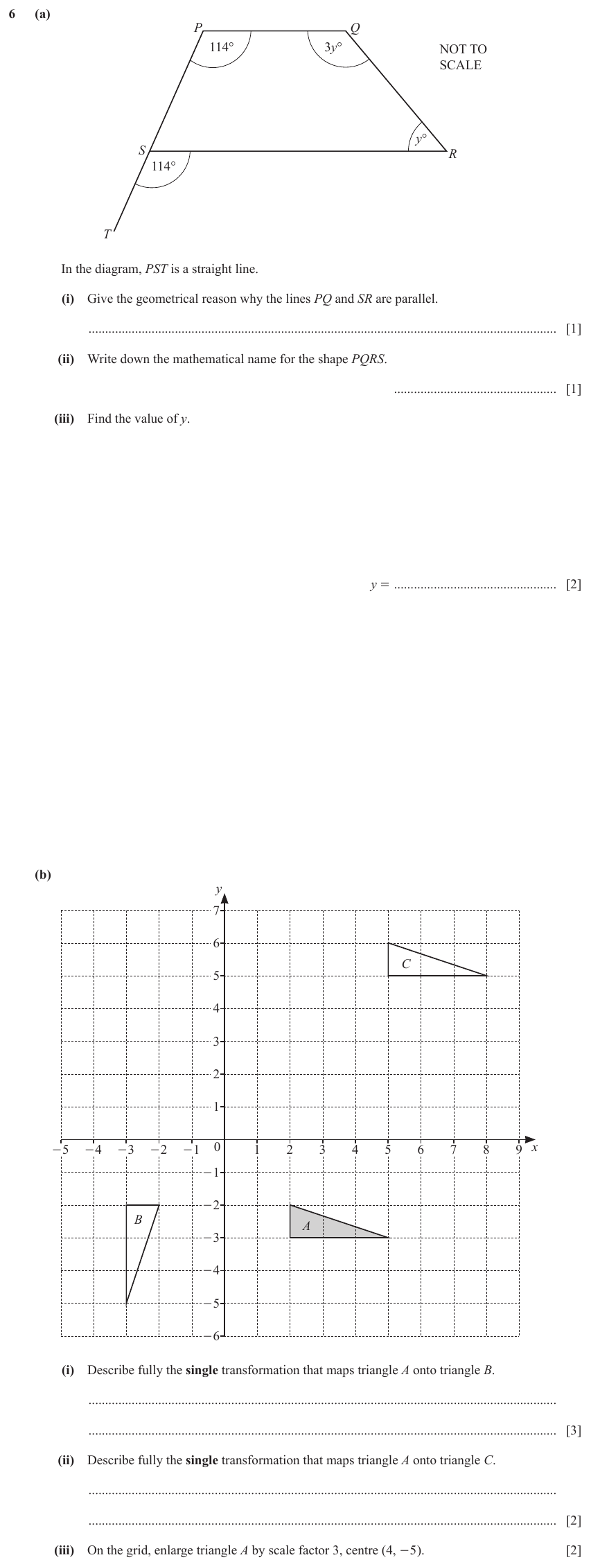 IGCSE Mathematics 0580 Oct/Nov 2023 Paper 33 Question 6 – Geometry, Angles using geometrical properties, 11 marks