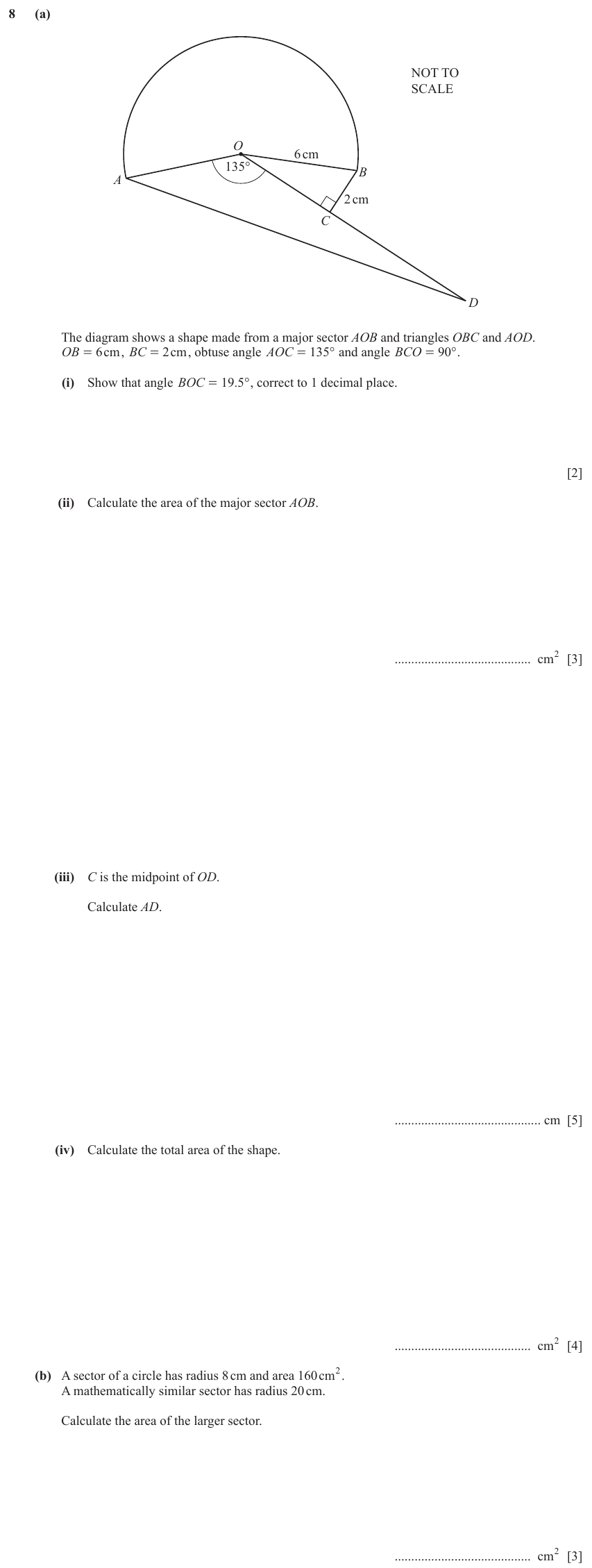 IGCSE Mathematics 0580 Oct/Nov 2023 Paper 43 Question 8 – Vectors, Vectors (basic), 17 marks