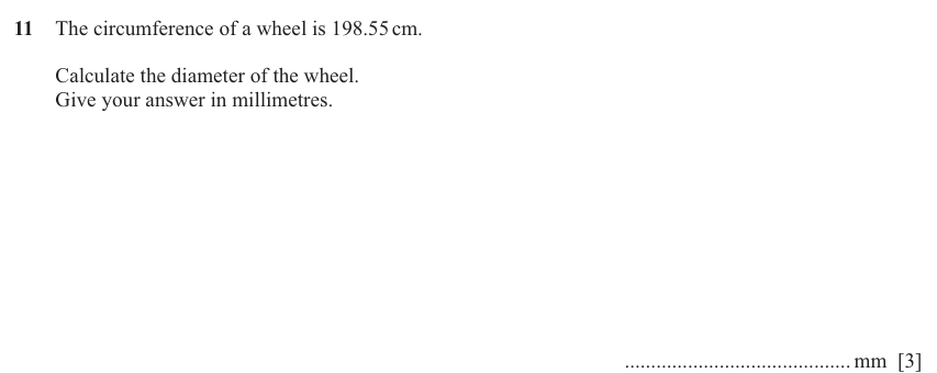 IGCSE Mathematics 0580 Oct/Nov 2024 Paper 11 Question 11 – Numbers, The four rules, 3 marks