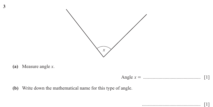 IGCSE Mathematics 0580 Oct/Nov 2024 Paper 11 Question 3 – Geometry, Geometrical terms and vocabulary, 2 marks