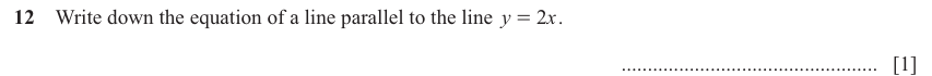 IGCSE 0580 Nov 2024 Paper 13 Question 12 — Parallel and perpendicular lines (Core, 1 marks)