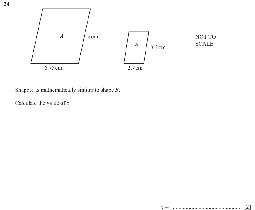IGCSE Mathematics 0580 Oct/Nov 2024 Paper 13 Question 24 – Numbers, The four rules, 2 marks