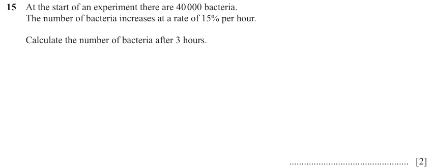 IGCSE Mathematics 0580 Oct/Nov 2024 Paper 22 Question 15 – Numbers, The four rules, 2 marks
