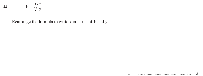 IGCSE Mathematics 0580 Oct/Nov 2024 Paper 23 Question 12 – Numbers, The four rules, 2 marks