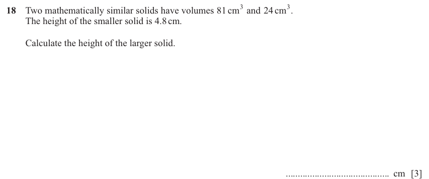 IGCSE Mathematics 0580 Oct/Nov 2024 Paper 23 Question 18 – Numbers, The four rules, 3 marks