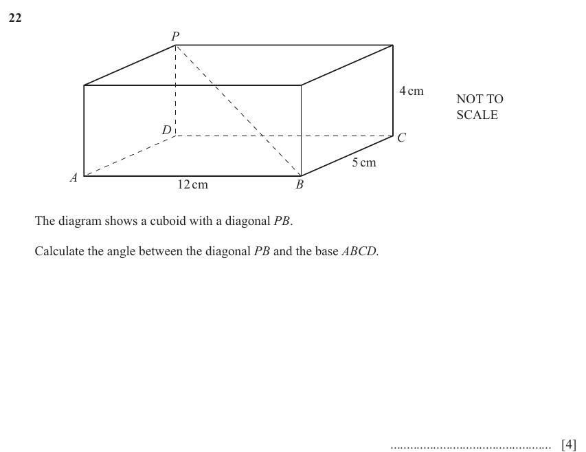 IGCSE Mathematics 0580 Oct/Nov 2024 Paper 23 Question 22 – Geometry, Geometrical terms and vocabulary, 4 marks