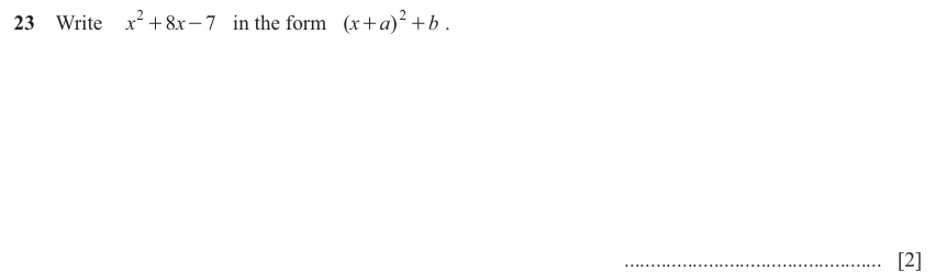 IGCSE Mathematics 0580 Oct/Nov 2024 Paper 23 Question 23 – Numbers, The four rules, 2 marks