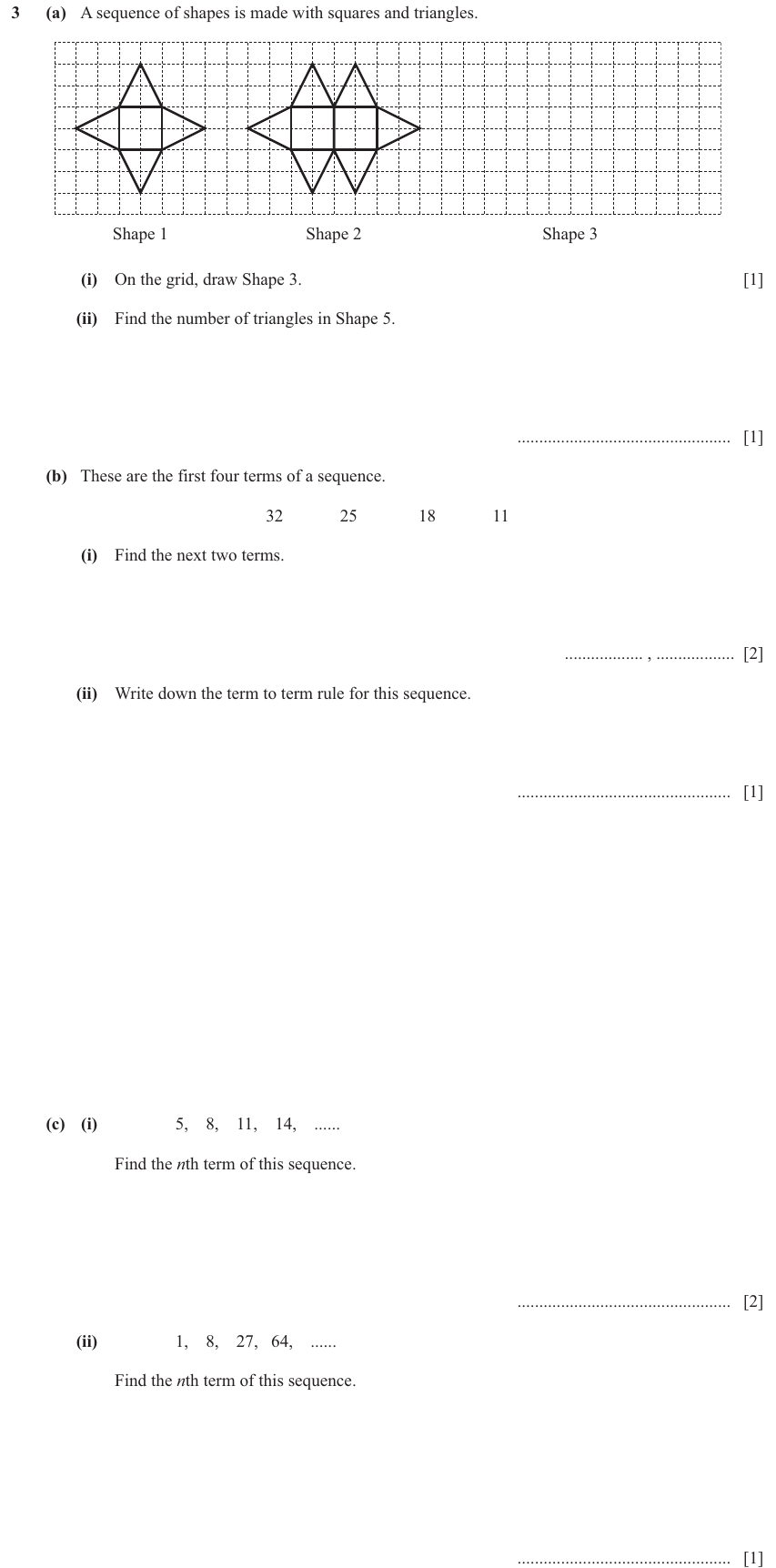 IGCSE Mathematics 0580 Oct/Nov 2024 Paper 32 Question 3 – Numbers, The four rules, 8 marks