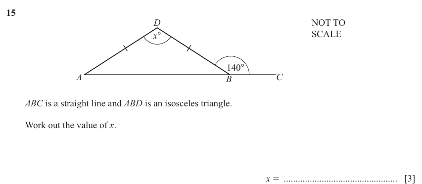 IGCSE Mathematics 0580 Oct/Nov 2025 Paper 11 Question 15 – Geometry, Geometrical terms and vocabulary, 3 marks
