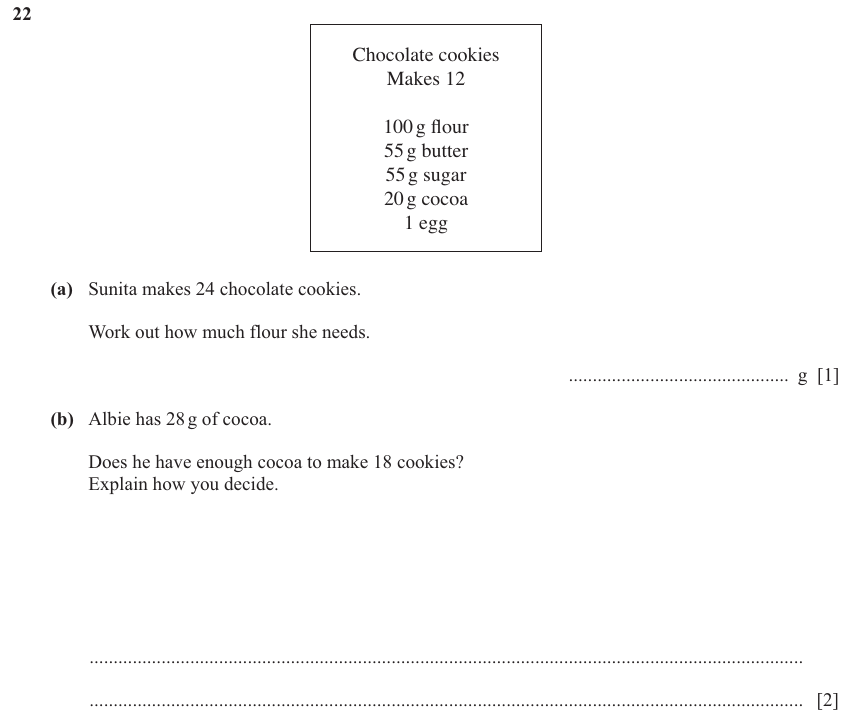 IGCSE Mathematics 0580 Oct/Nov 2025 Paper 11 Question 22 – Numbers, The four rules, 3 marks