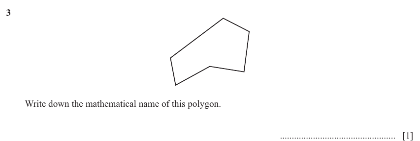 IGCSE Mathematics 0580 Oct/Nov 2025 Paper 11 Question 3 – Geometry, Geometrical terms and vocabulary, 1 marks