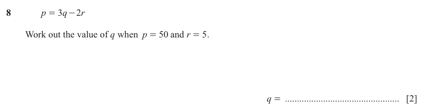 IGCSE Mathematics 0580 Oct/Nov 2025 Paper 11 Question 8 – Numbers, The four rules, 2 marks