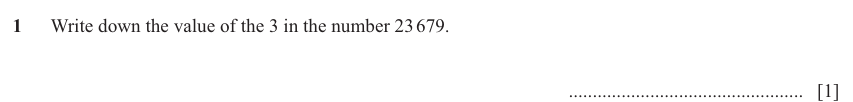 IGCSE Mathematics 0580 Oct/Nov 2025 Paper 12 Question 1 – Numbers, The four rules, 1 marks