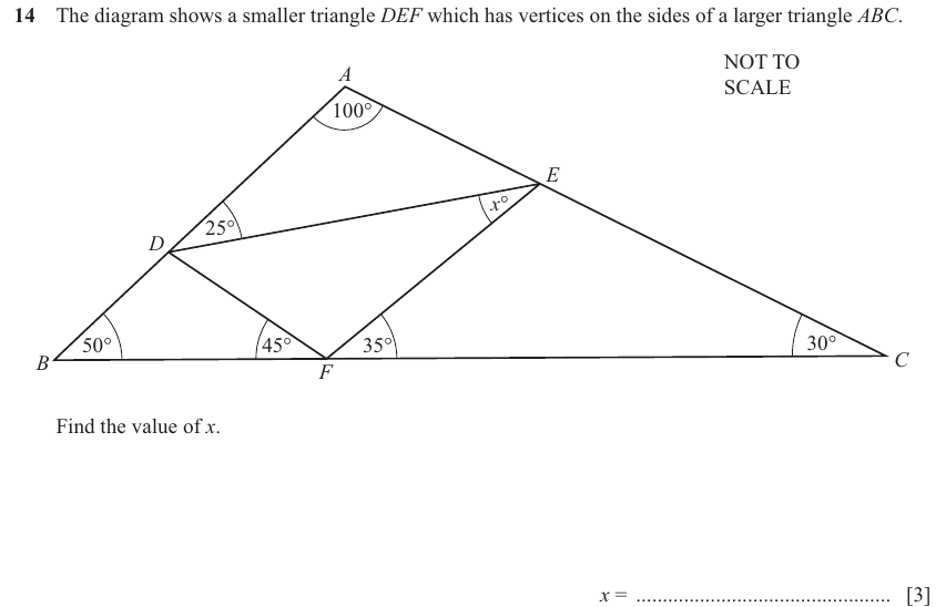 IGCSE Mathematics 0580 Oct/Nov 2025 Paper 12 Question 14 – Geometry, Geometrical terms and vocabulary, 3 marks