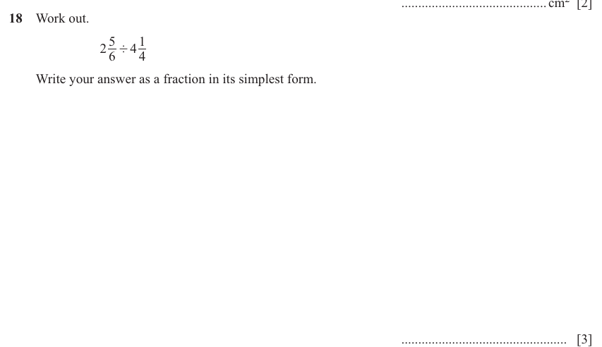 IGCSE 0580 Nov 2025 Paper 12 Question 18 — Fractions, decimals and percentages (Core, 3 marks)